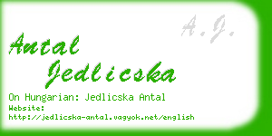 antal jedlicska business card